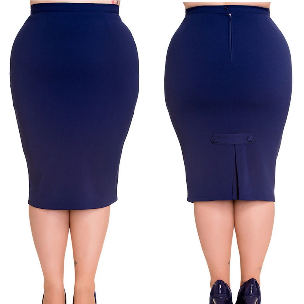 Nwot Hell Bunny Navy Blue Joni Pencil Skirt
